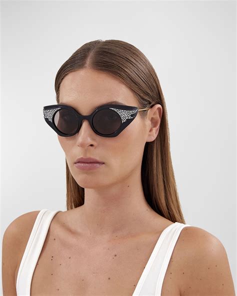 gucci cat eye acetate sunglasses with metal bridge|gucci 55mm cat eye sunglasses.